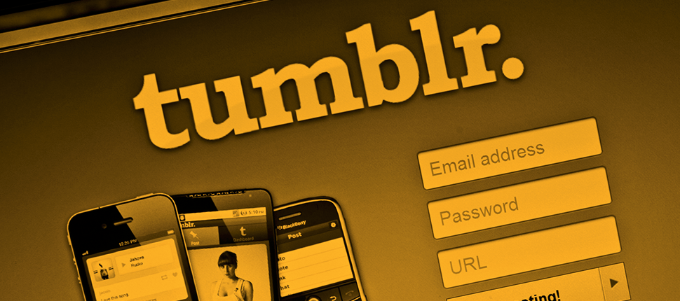 view of tumblr website
