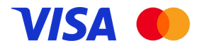 Accepted payment methods: Visa and Mastercard